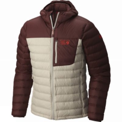 Mountain Hardwear Men's Dynotherm Hooded Down Jacket Fossil / Redwood Mountain Hardwear Men's Dynotherm Hooded Down Jacket Fossil / Redwood